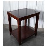 Tall double shelf end table, 22x26x31" high