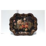 Large tole painted tray