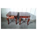 Pair of End Tables with drawers, finish use as
