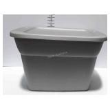 Storage tote with lid, 18 gallon size