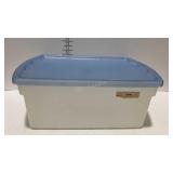 Clear storage tote with lid, 48 quart size