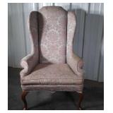 Queen Anne High Wing Back Chair. Overall nice