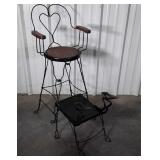 Nice Shoe Shine Station. Iron ice cream parlor