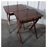Two Folding pine TV Trays, seller code 57