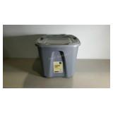 HOMZ 18 gallon tote with lid. Grey.