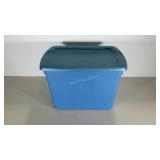 Sterilite 18 gallon tote with unmatched blue