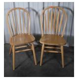 Pair of Maple Spindle bow back chairs, seller