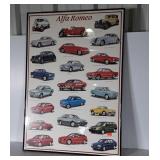 Framed Alfa Romeo Automobile Print, great color,