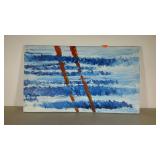 Abstract painting on canvas, unframed. Can go