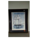 Framed, double matted, numbered (166/500) and