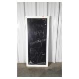 Framed wall mount Black Chalk Board, 26x58"