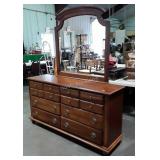 Broyhill 6 Deep Drawer Dresser with mirror