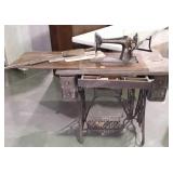 Rustic Singer treadle base Sewing machine with