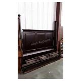 King Size Bed, black color finish tall post bed,