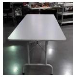 6ft Folding Table grey colored wood Style top