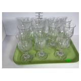 A set of Eleven Stemware Glasses