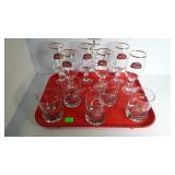 Six Stella Artois Stem Glasses & five Windcrest