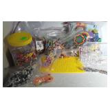 Several bags of beads and craft stuff