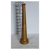 An old brass fire hose end