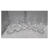 12 Wine Glasses -6 Red & 6 White