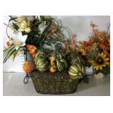 Fall Artificial decor with vase of flowers and
