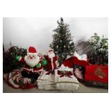 Holiday decor, includes tabletop tree, bath
