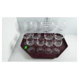 A set of twelve Stemware- 4 Wine, 4 Parfait, & 4