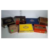 Collection of eight cigar boxes