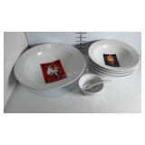 Pottery Barn Bowls-4 soup, 1 serving, & sugar