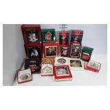 A lot of Christmas tree ornaments