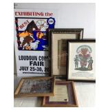 Group with framed wall pictures and a Loudoun