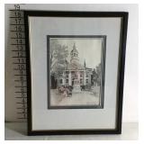 Framed wall picture lowdown county courthouse