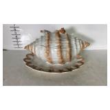Seashell design soup terrain with ladle
