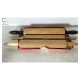 Three rolling pins