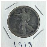 1918 Walking Liberty Half Dollar