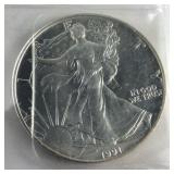 1991 .999 One Ounce American Silver Eagle