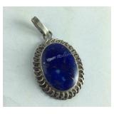 Sterling Silver Blue Lapis Pendant