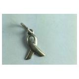 Sterling Silver Ribbon Charm