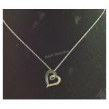 Sterling Silver Heart 18 inch Necklace