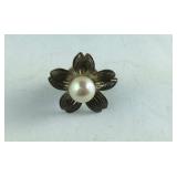 Sterling Silver Pearl Pin