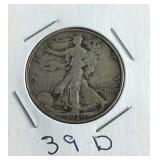 1939 D Walking Liberty Half Dollar