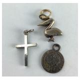 Set of 3 Sterling Silver Charms