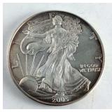 Toned 2005 .999 One Ounce American Silver Eagle