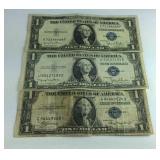3.00 1935 Series Blue Seal Dollars