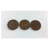1905,06,07 Indian Head Pennies
