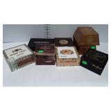A Collection of eight Cigar Boxes