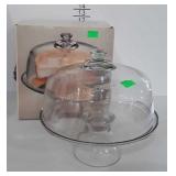 Essentials Glass Cake Stand with box