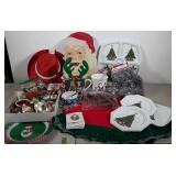 Christmas Lot including plastic serving ware,