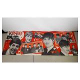A BEATLES foldout poster with some crease wear
