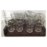 Pitcher with six glasses